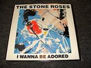 THE STONE ROSES - I WANNA BE ADORED 1989 SILVERTONE CLEAR BLACK VINYL USA EX