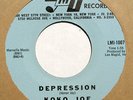 hear: KOKO JOE Depression/Georgia Bound M- blues R&B 45 on LMI (Abner Jay)