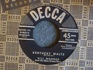 Bill Monroe Kentucky Waltz / The Prisoner's Song Decca 46314 Mint 50's Bluegrass