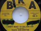 KEN BOOTHE / I DON'T WANT TO SEE YOU CRY / LISTEN