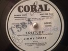 LITTLE JIMMY SCOTT: SOLITUDE / YOU NEVER MISS THE WATER - RARE PROMO - 1952 - EX