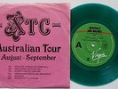 XTC GENERALS AND MAJORS 45 AUS GREEN VINYL 1980 TOUR EDITION SINGLE SYNTH POP