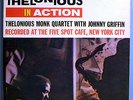 THELONIOUS MONK  w/ JOHNNY GRIFFIN IN ACTION RARE ORIG'58 RIVERSIDE STEREO LP DG