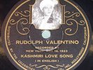 Rudolph Valentino RARE picture label 78 Kashmiri Love Song/El Relicario E
