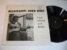 Mississippi John Hurt: Folk Songs And Blues LP - Gryphon