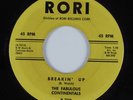 Garage Surf Instrumental 45 FABULOUS CONTINENTALS Breakin' Up RORI HEAR NM