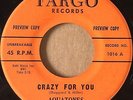 Doo Wop Rocker 45 THE AQUATONES Crazy For You / Wanted FARGO #1016 promo   HEAR