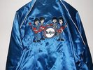 VINTAGE orig. SATIN BEATLES Crew jacket(coat),mens adult medium NEW,white,rubber