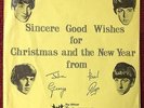 BEATLES FIRST CHRISTMAS RECORD   RARE 63 FAN CLUB FLEXI   FOLD OUT SLEEVE MAILER
