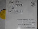 MARTIN HEIDEGGER LIEST / READS HÖLDERLIN LP HOLDERLIN