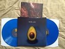 Pearl Jam self titled album 'avocado' on blue vinyl promo poster eddie vedder