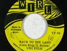 Calypso 45 VINI FOLK Back To The Land / Care Your Love on Wirl