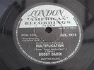 BOBBY DARIN MULTIPLICATION RARE INDIAN PRESS 78 RPM RECORD LONDON HLK 9474