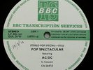 AC/DC IN CONCERT POP SPECTACULAR BBC Transcription Disc Ultra-Rare Listen