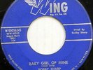 BOBBY SHARP 45 Baby Girl of Mine WING Mod R&B Popcorn #T211