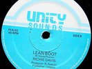 RICHIE DAVIS Lean Boot / England We Deh ORIGINAL UNITY SOUNDS DIGI 12