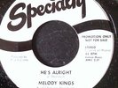 Rare 70's Northern Soul - THE MELODY KINGS (Speciality) He's Alright