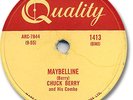CHUCK BERRY & His Combo Rock'n Roll 78 RPM Record. Maybellene (Maybelline)