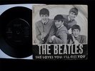 THE BEATLES She Loves You 45/PS Danish Only Rare Parlophone R 5055 EX