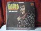 ELVIS - WAY DOWN / PLEDGING MY LOVE - ROCK -  RARO  45 - BOLIVIA