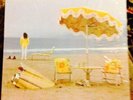 Neil Young On The Beach Lp In Shrink Floral Inner Nm