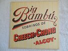 CHEECH AND CHONG BIG BAMBU ALCOY RECORD WITH ORIGINAL ROLLING PAPER INSIDE
