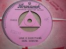 Carl Dobkins-Love is Everything-ONE SIDED TRI BRUNSWICK in Mint Near Condition.