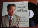 HERBERT VON KARAJAN  SIBELIUS ex+ 1961 COLUMBIA STEREO SAX 2379 VINYL LP