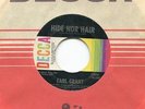 EARL GRANT HIDE NOR HAIR ORIGINAL 1965 US DECCA NORTHERN SOUL 45 LARGE TYPEFACE
