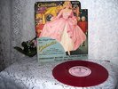 CINDERELLA RECORD AND PUNCH-OUT PAPER DOLLS RED VINYL 6.5