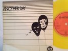 U2 - Another Day/Twilight  RARE new wave CLEAR YELLOW VINYL w/ picture sleeve 45