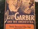 1935 JAN GARBER ORCHESTRA Concert Poster ORIGINAL 24 x 14  cool
