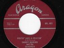 RARE CANADIAN  ROCKABILLY 45 SANDY MARINO AND THE SANDMEN ON ARAGON