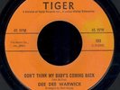 Northern soul Dee Dee Warwick Don't think my baby's coming back Tiger 103