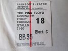 PINK FLOYD DARK SIDE OF THE MOON LP UK A3/B3 COMPLETE & 1972 TICKET STUB RAINBOW