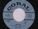 BUDDY HOLLY: Rave On / Take Your Time 45 (blue dj lbl, xol) rare Rockabilly