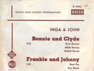 Sg .-    INGA & JOHN  - BONNIE UND CLYDE  ( deutsch )     -  weiße Promo