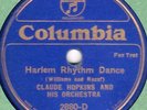 Columbia 2880D Claude Hopkins Orch HARLEM RHYTHM DANCE 1933 E- blue shellac