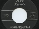Hear - Rare Teen 45 - The Arena Twins - Heartaches Are Bad - Nob # 104 - M-