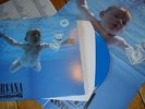 Nirvana Nevermind (BLUE Vinyl LP) BRAND NEW w/ Lyric Sheet + Poster Kurt Kobain