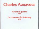 45 RPM CHARLES AZNAVOUR AVANT LA GUERRE