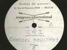 Rare : Acétate de Georges Moustaki “ Cri ” EXC