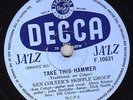 KEN COLYER SKIFFLE 78 TAKE THIS HAMMER ft ALEXIS KORNER GUITAR UK DECCA F10631 E
