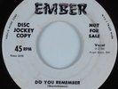 Doo Wop 45 SKARLETTONES Do You Remember EMBER HEAR VG++