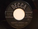 Lionel Hampton w.Jimmy Scott 45 EVERYBODY'S SOMEBODY'S FOOL / SEPT.not J.S. VG-
