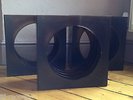 3 x SCHWEIZER DESIGN VINTAGE RETRO RECORD STORAGE HOLDER BOX, CAMBRASOUND STYLE