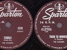 The Champs Rock'n Roll 78 RPM record Tequila / Train to Nowhere