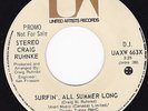 Canada Beach Boys Style Surf Vocal 45 - CRAIG RUHNKE - Surfin' All Summer Long