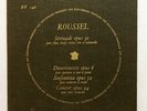 DF 148 TRIO PASQUIER, RISTENPART - ROUSSEL serenade, divertimento, sinfonietta