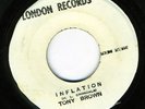 1095 TONY BROWN-INFLATION- RARE STUDIO 1 REGGAE 45 7
